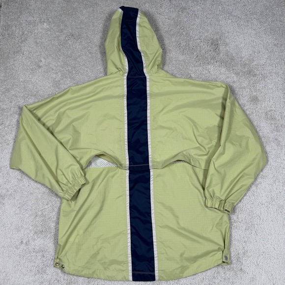 VTG 90s Nike Pullover Anorak Hooded Jacket Light Green Navy Women Large - Picture 8 of 8